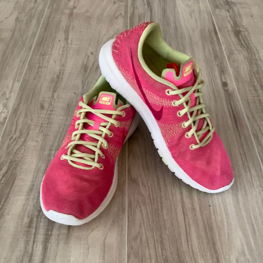 Nike Flex Fury Pink & Yellow Shoes